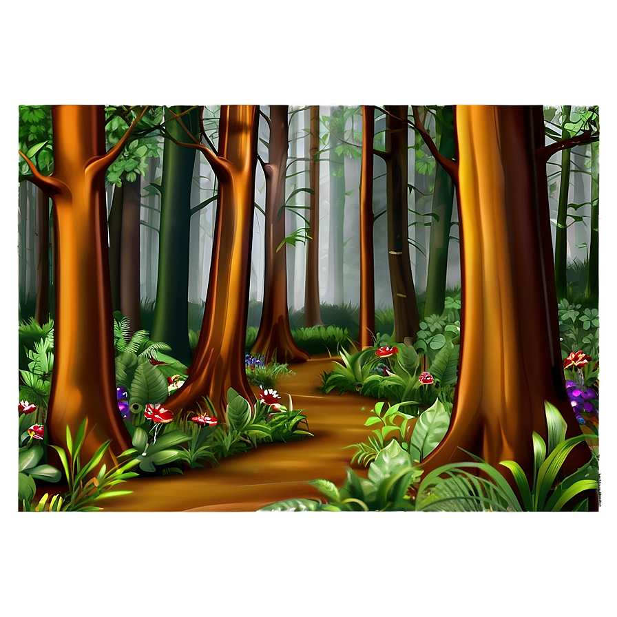 Enchanted Forest Background Clipart Png 06262024