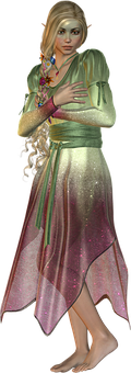 Enchanted_ Forest_ Fairy PNG with transparent background