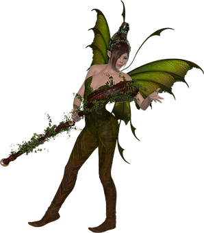 Enchanted_ Forest_ Fairy PNG with transparent background