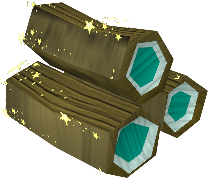 Enchanted Gem Logs3 D Graphic PNG with transparent background