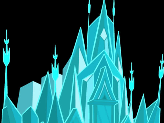 Enchanted_ Ice_ Castle_ Illustration PNG with transparent background