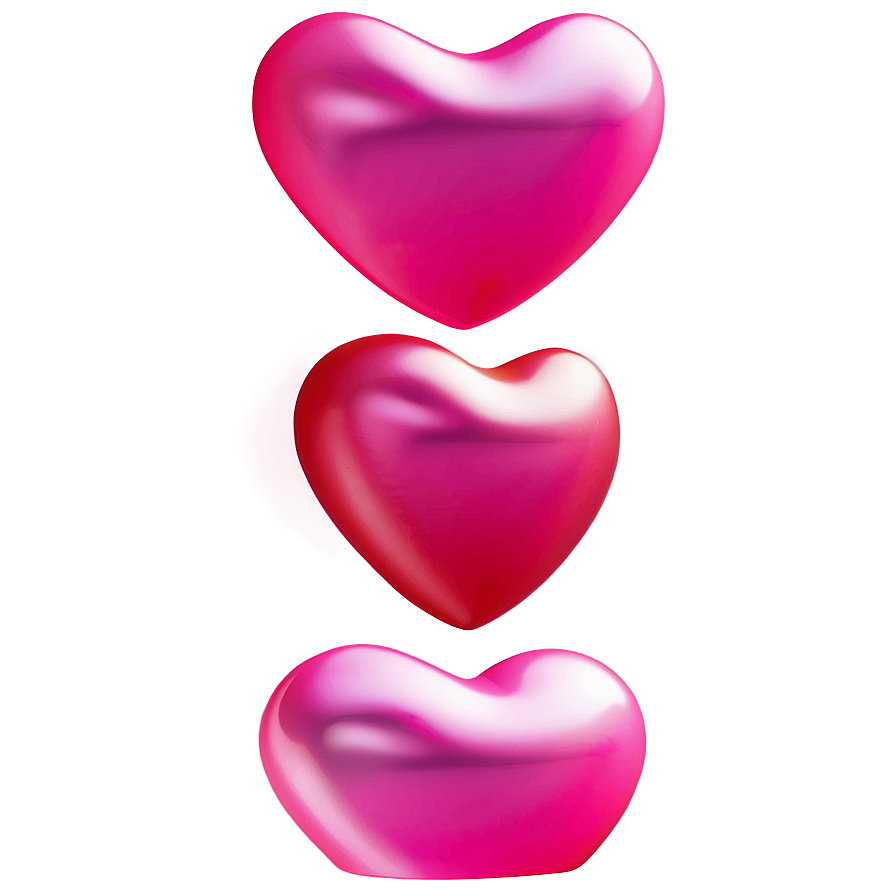 Enchanted Pink Hearts Png 91