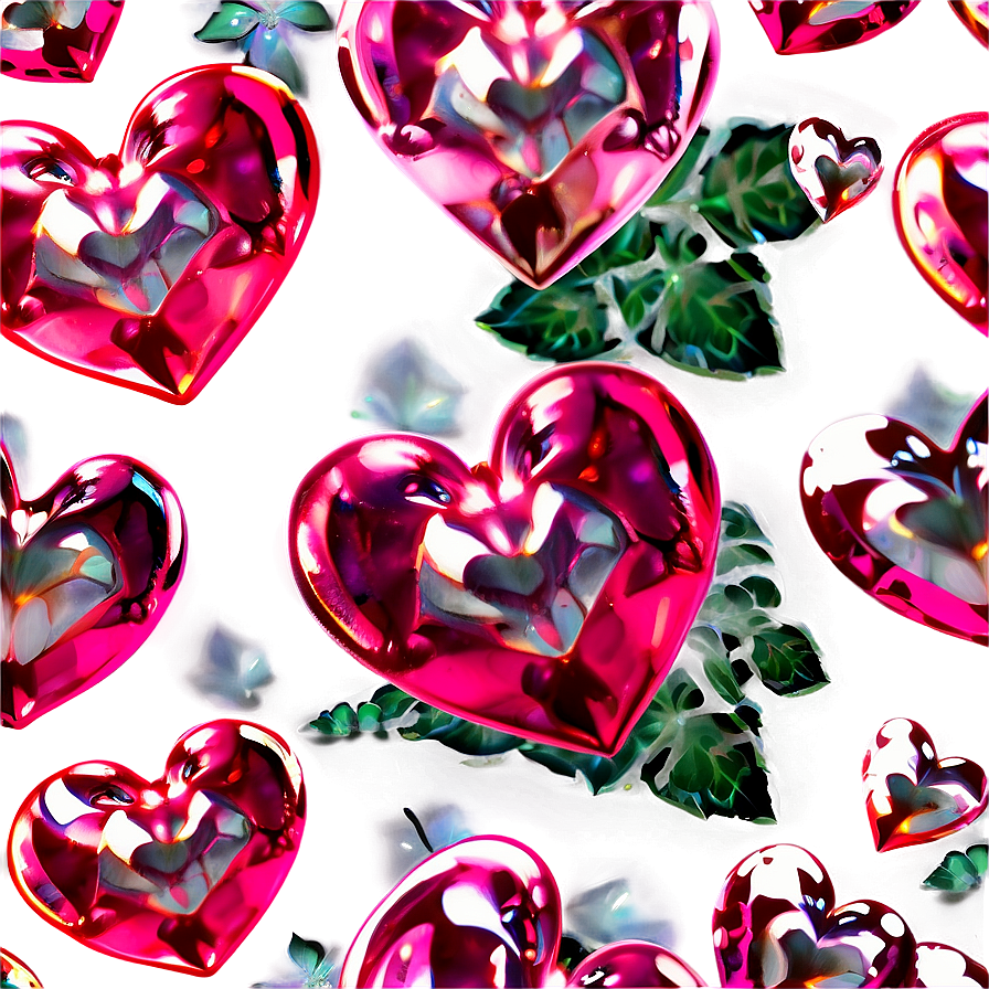 Enchanted Pink Hearts Png Xhp