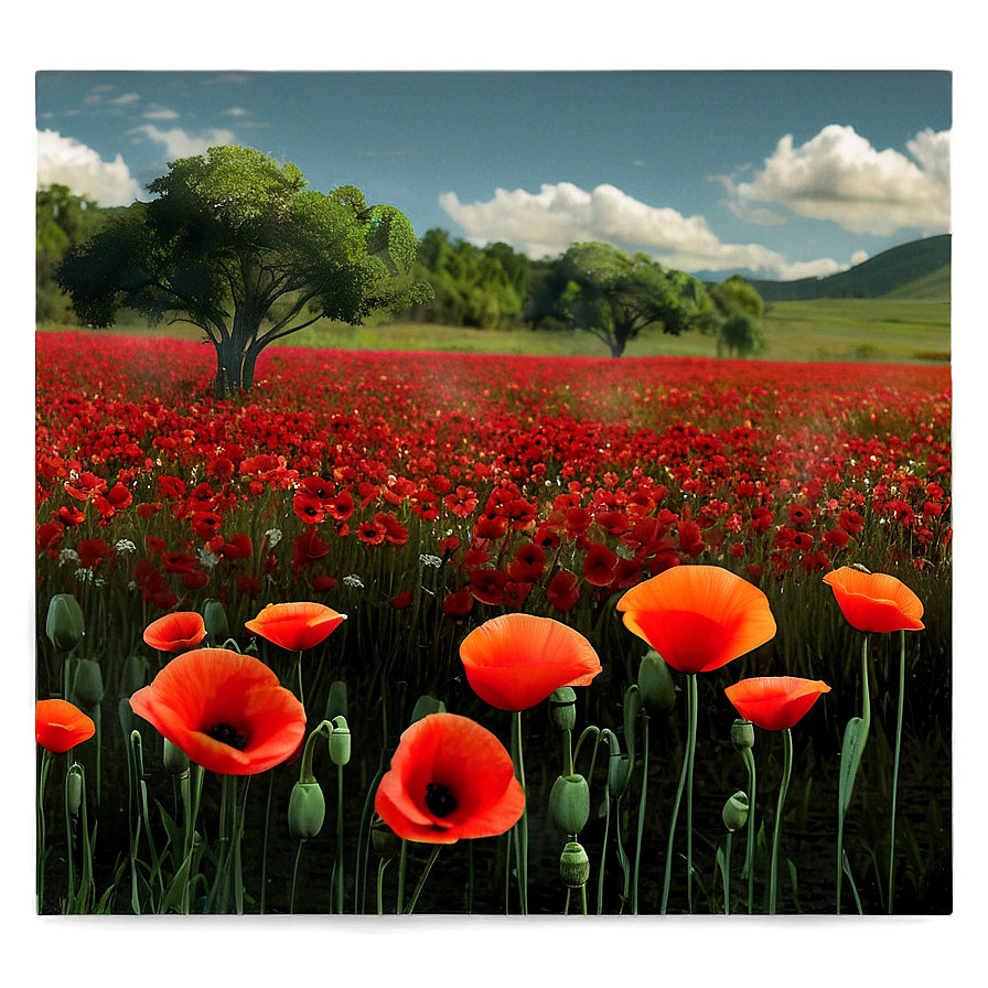 Enchanted Poppy Field Png 06112024