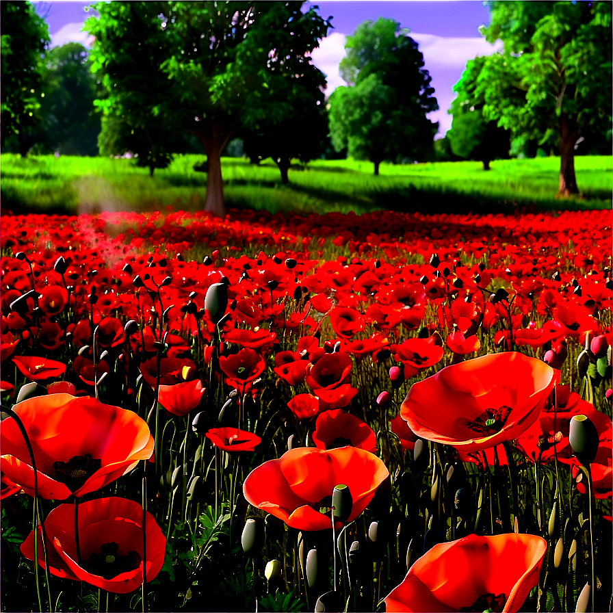 Enchanted Poppy Field Png Rof12