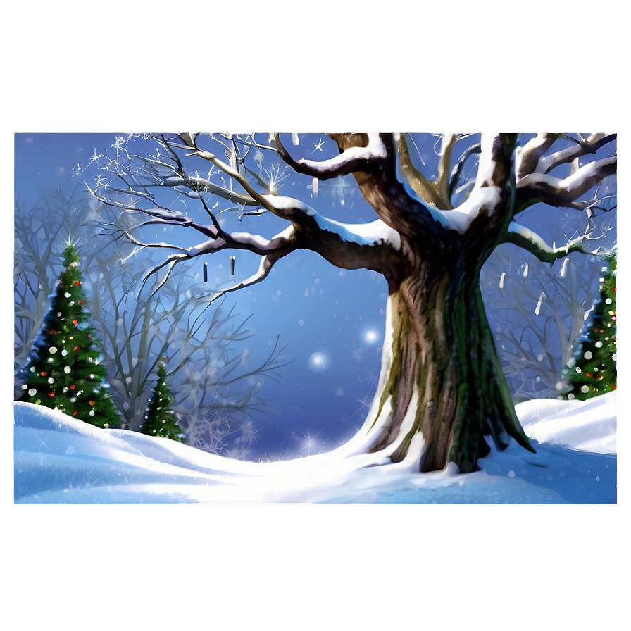 Enchanted Snowy Tree Png 06212024