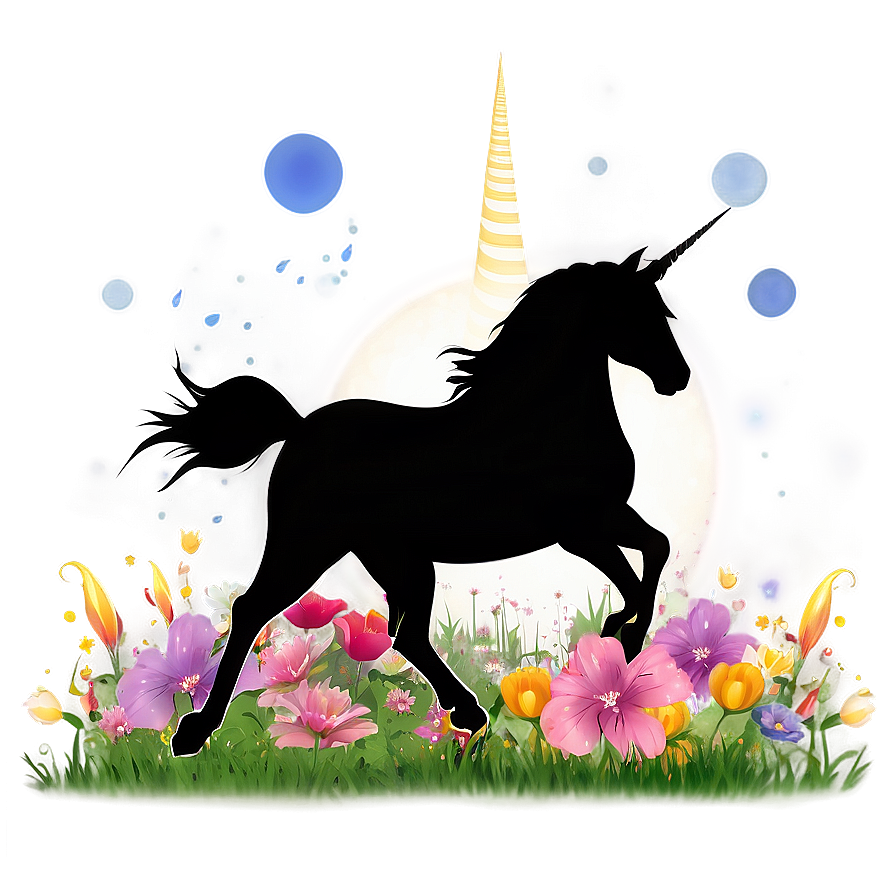 Enchanted Unicorn Silhouette PNG sts28 PNG image with a transparent background, free high-resolution download