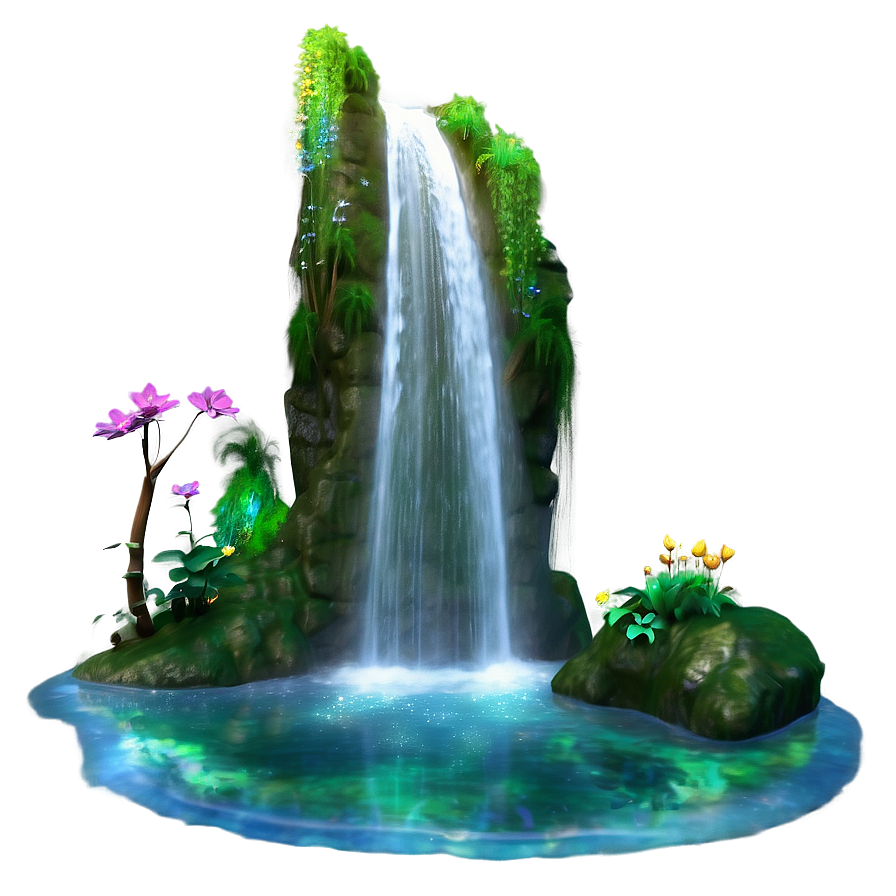 Enchanted Waterfall Fantasy Png Ppb67