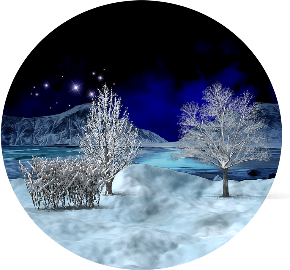 Transparent Winter Landscape Png - Round Winter Scenery Png, Png Download PNG with transparent background