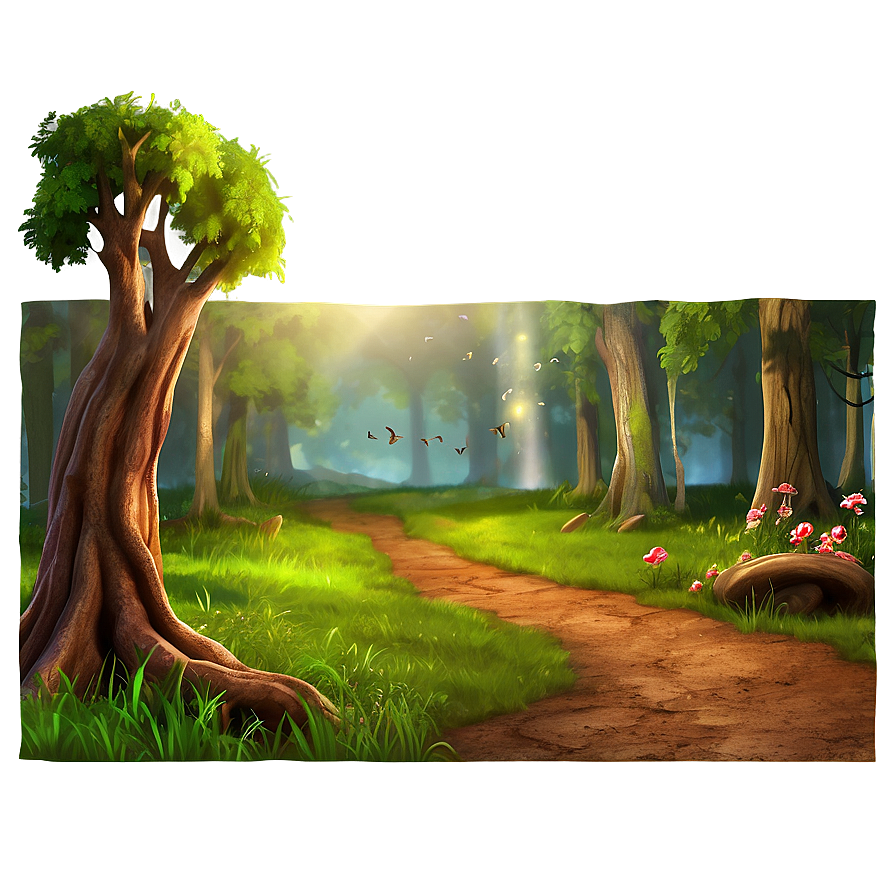 Enchanted Woodland Clearing Landscape Png 06232024