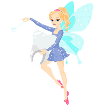 Enchanting Blue Fairywith Wand PNG with transparent background