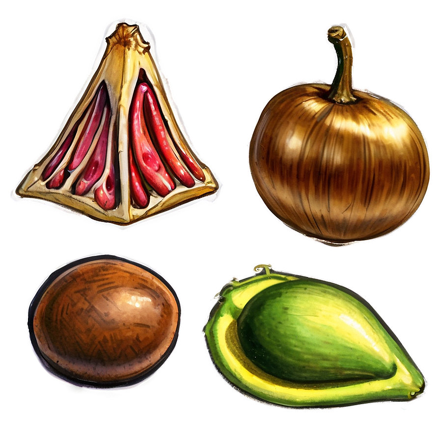 Enchanting Food Sketches Png Dxp