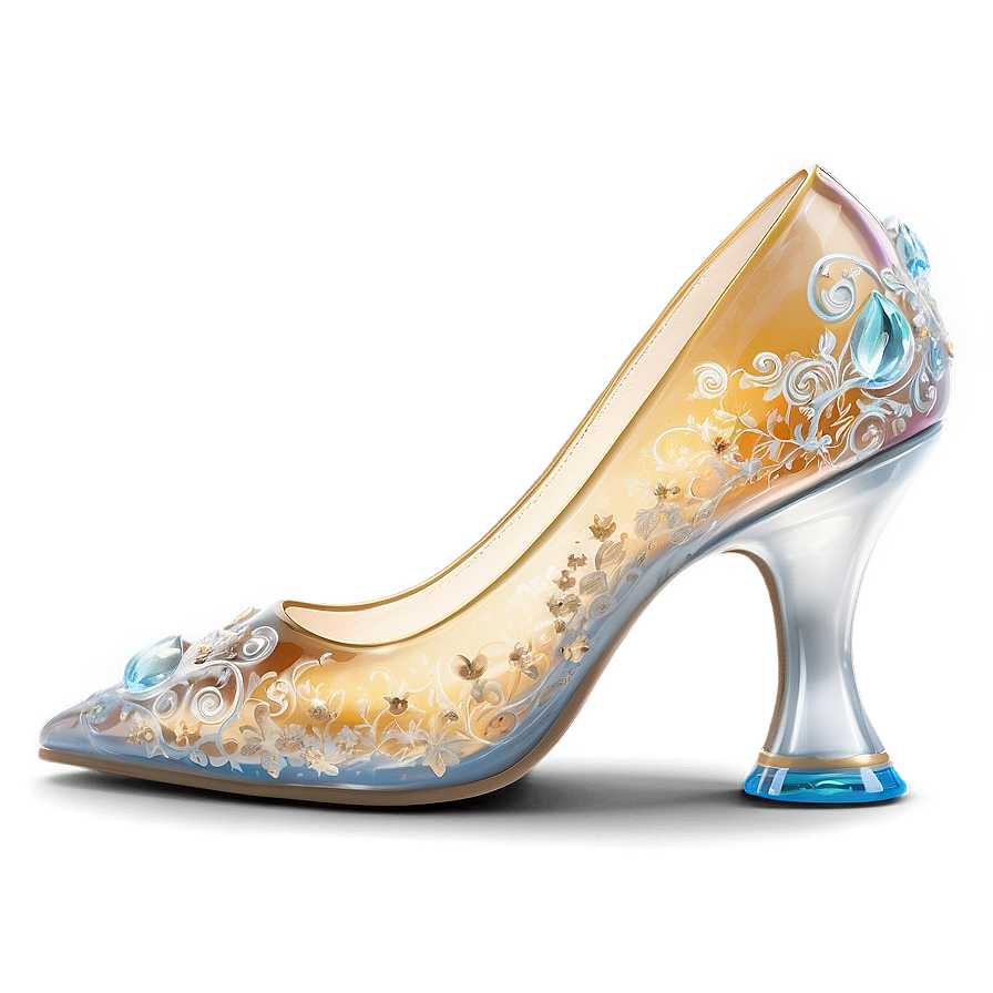 Enchanting Glass Cinderella Heel Png 6