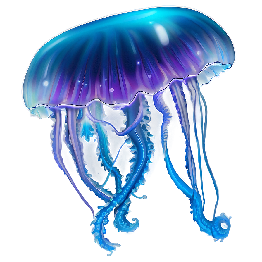 Enchanting Moon Jelly Scene Png Xws8