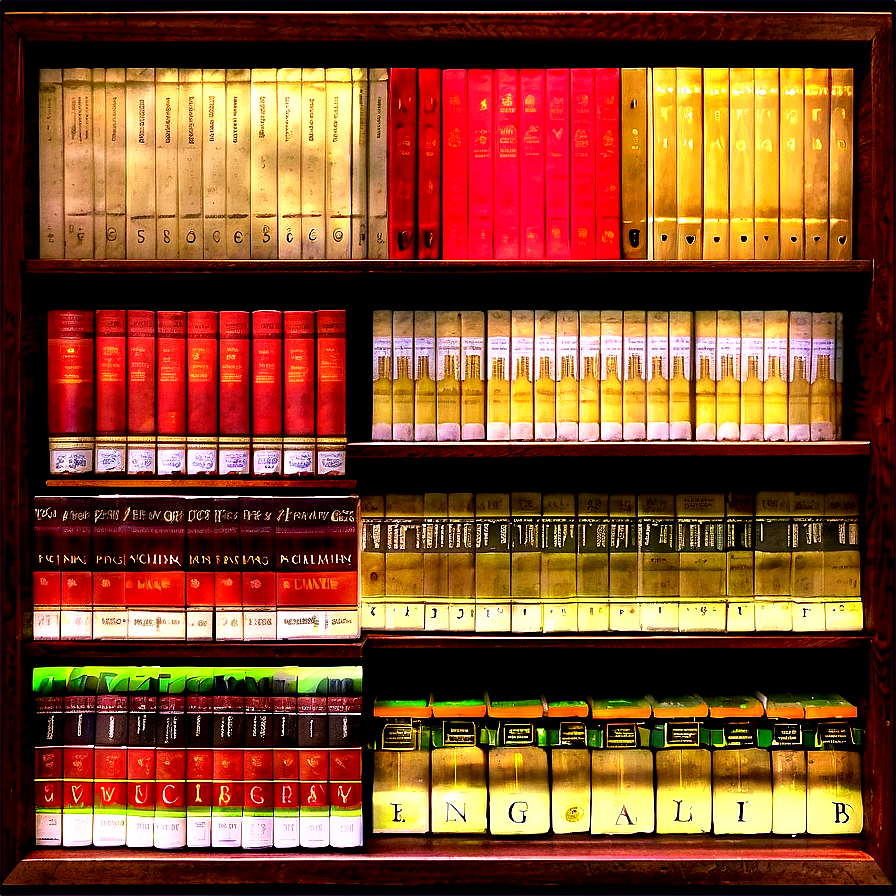 Encyclopedias On Shelf Png Ayj76