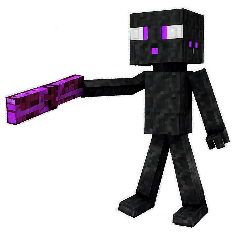 Enderman In Battle With Player Png 30