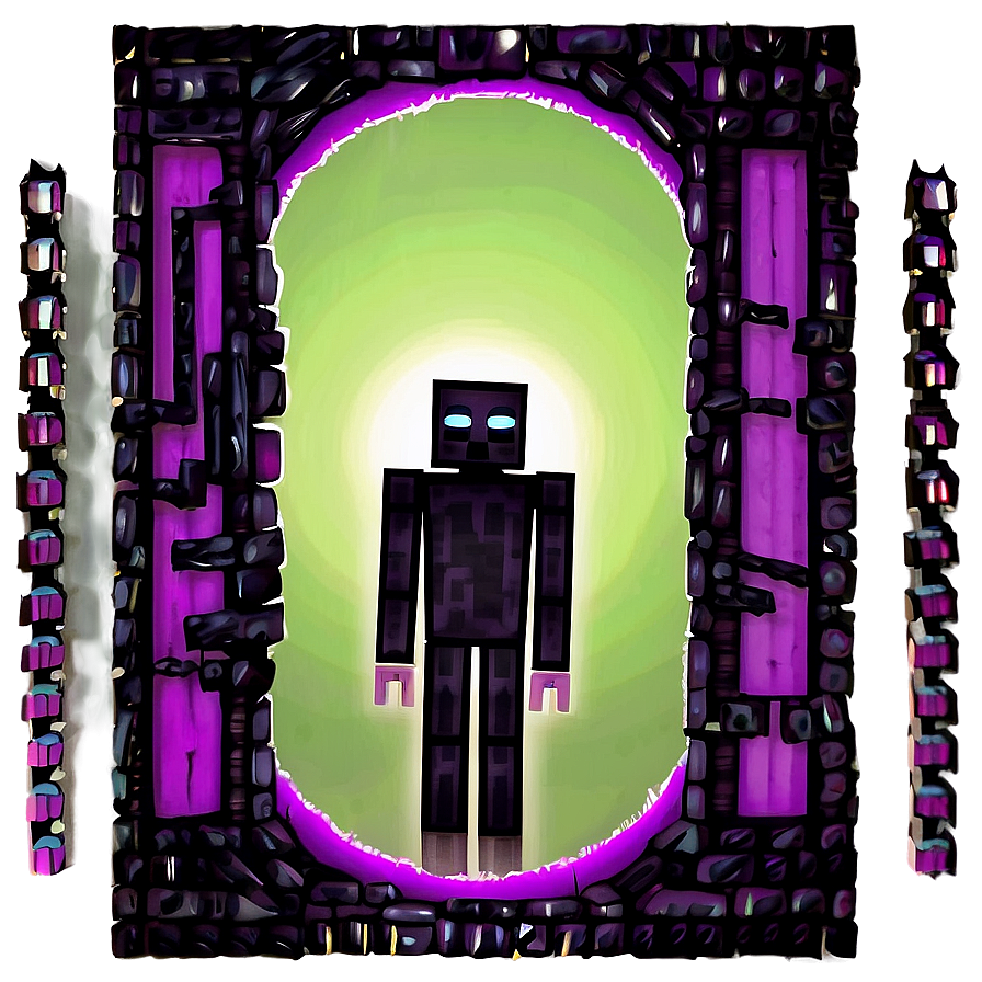 Enderman In Nether World Background Png Bxx