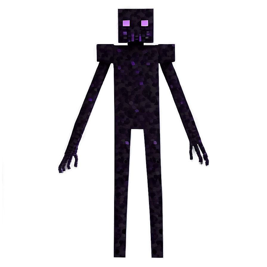 Enderman In Purple Particles Png 05242024