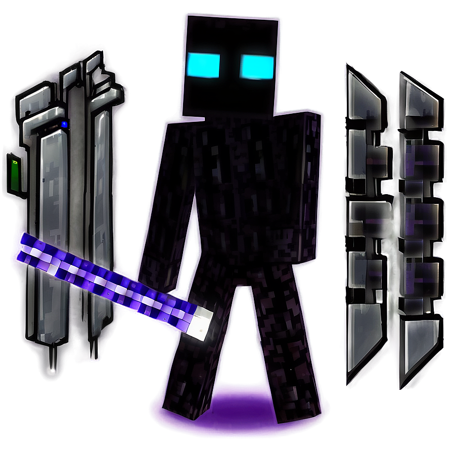Enderman Minecraft Game PNG fcv64 PNG image with a transparent background, free high-resolution download