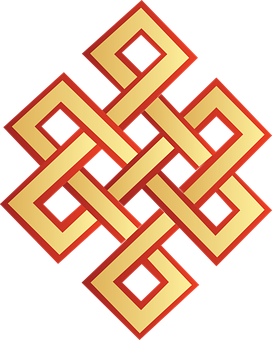 Endless Knot Graphic Design PNG with transparent background