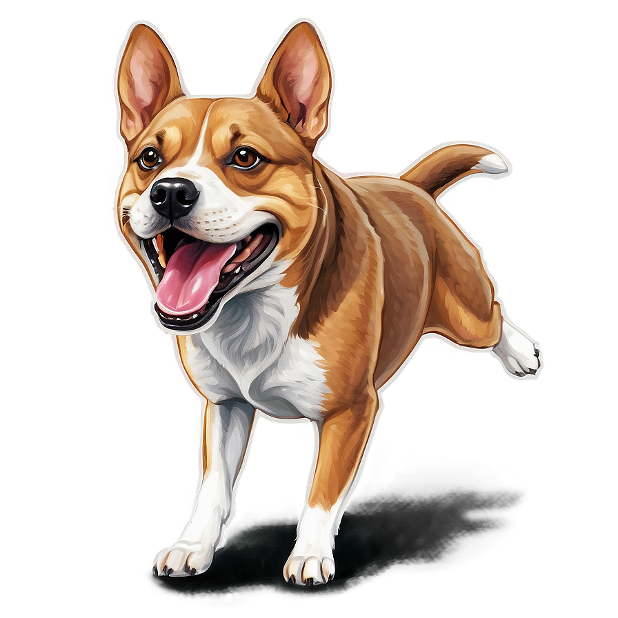 Energetic Dog Running Png Cfp