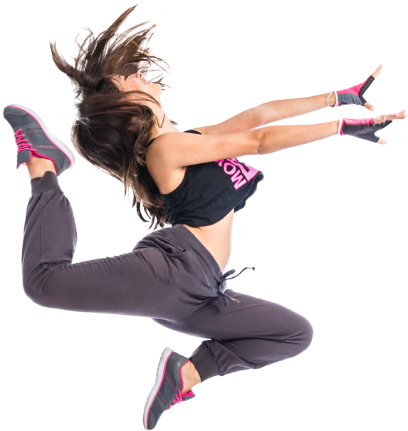 Lady Jumping In A Dance Pose - Dance Poses For Zumba, HD Png Download PNG with transparent background