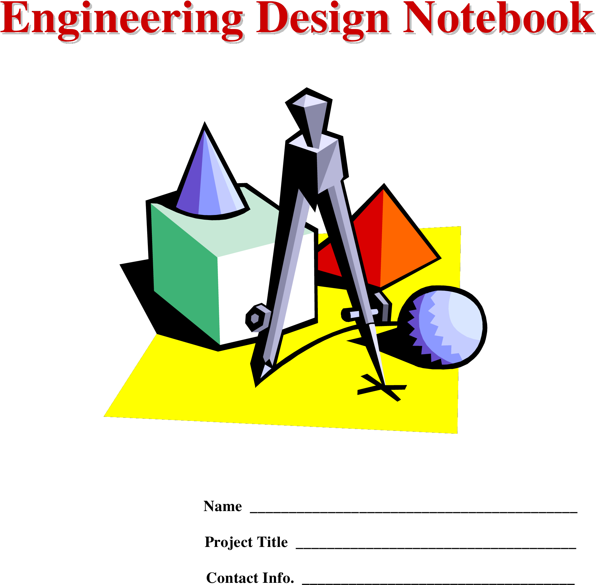 Engineering Design Notebook Cover