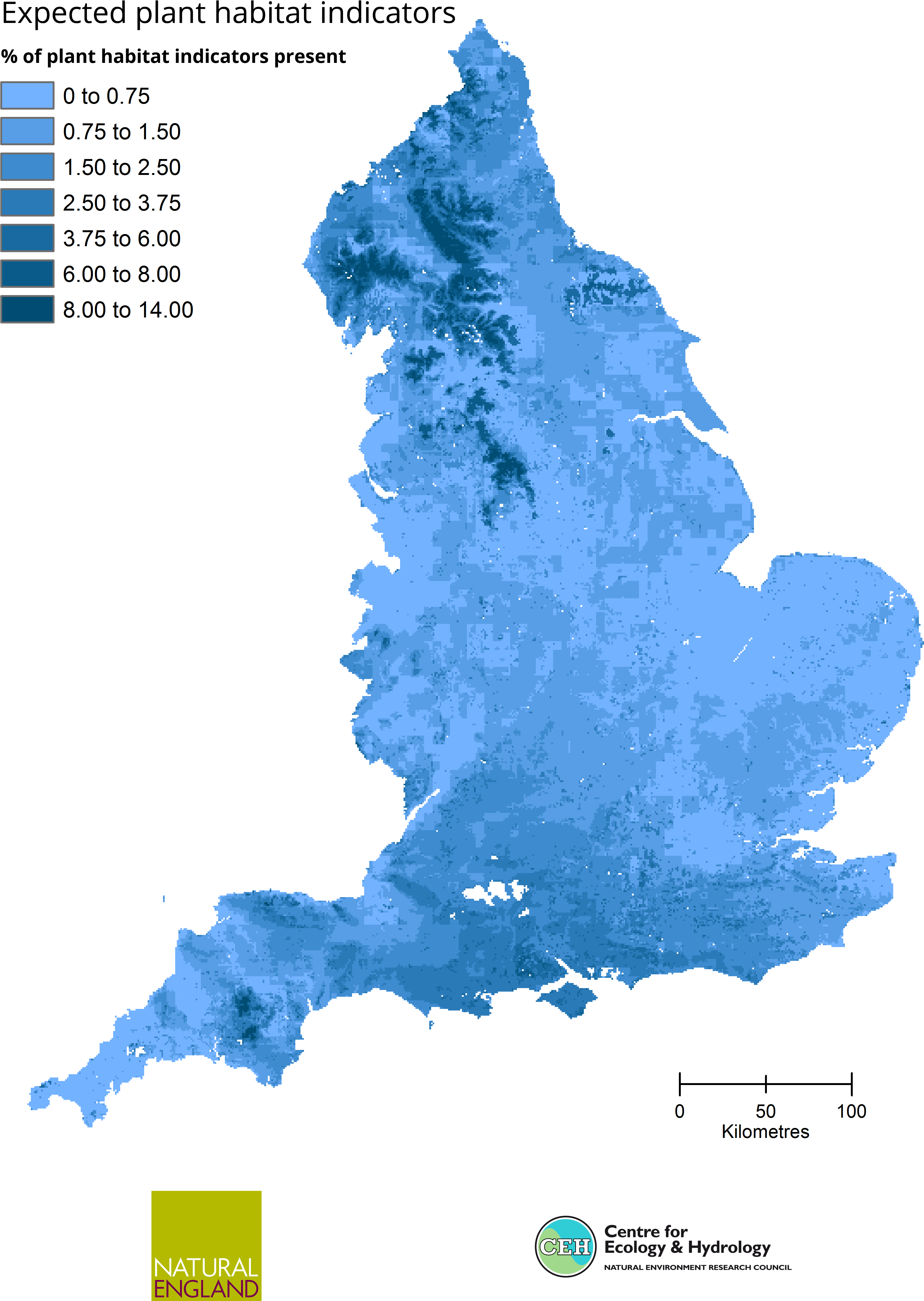 England Plant Habitat Indicators Map