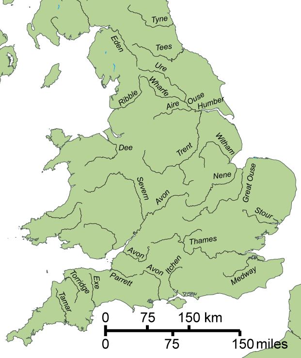 England Rivers Map