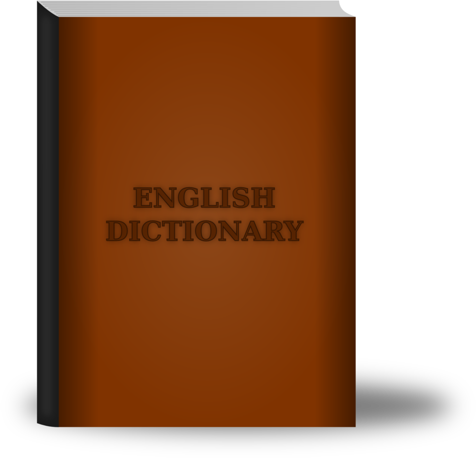 English Dictionary Cover PNG with transparent background