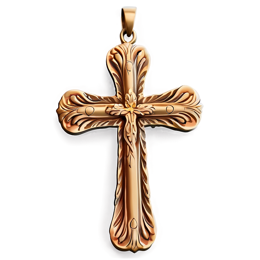 Engraved Cross Style Png 11