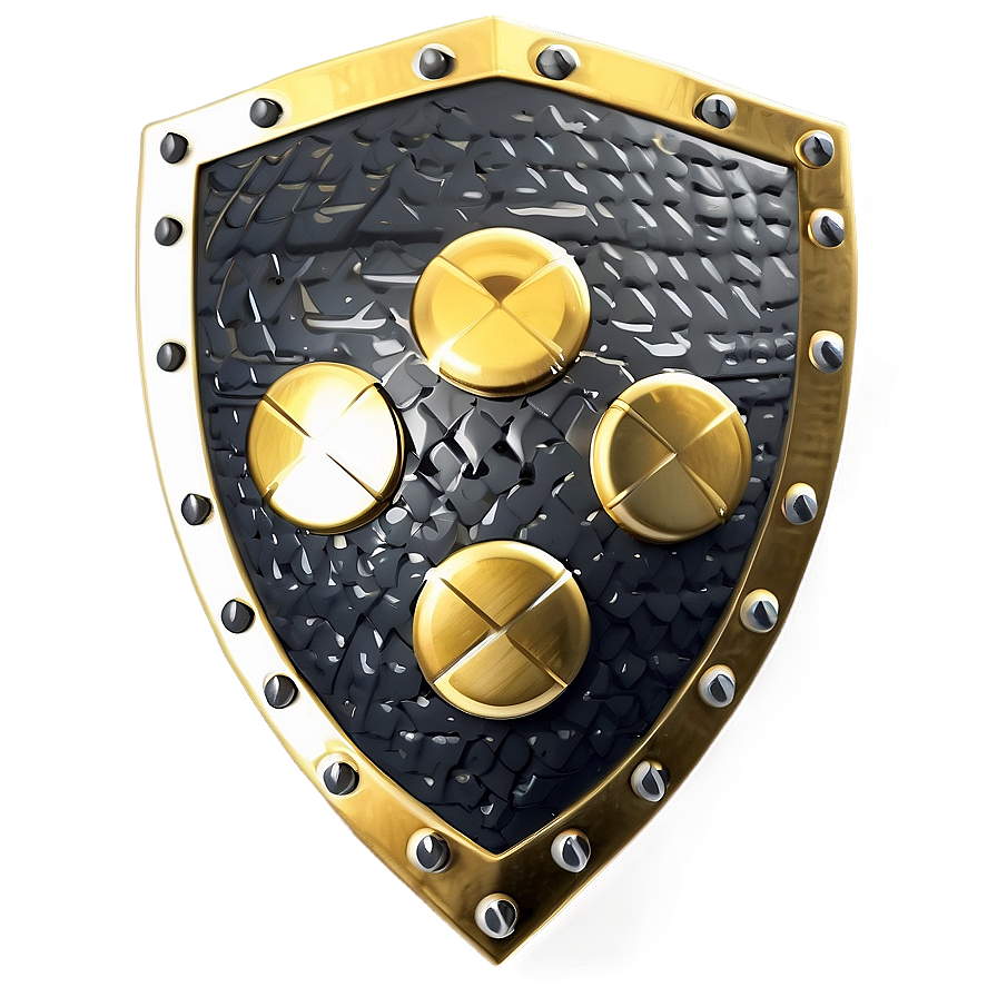 Engraved Gold Shield Png 13