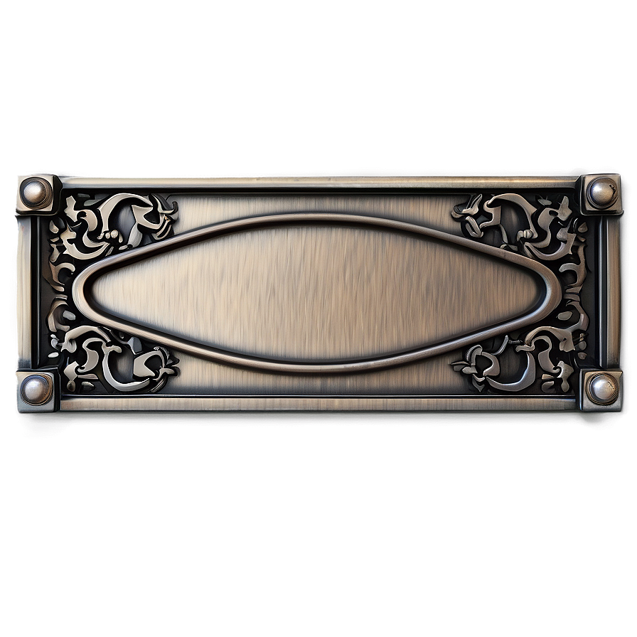 Engraved Metal Plate Design Png Fcv