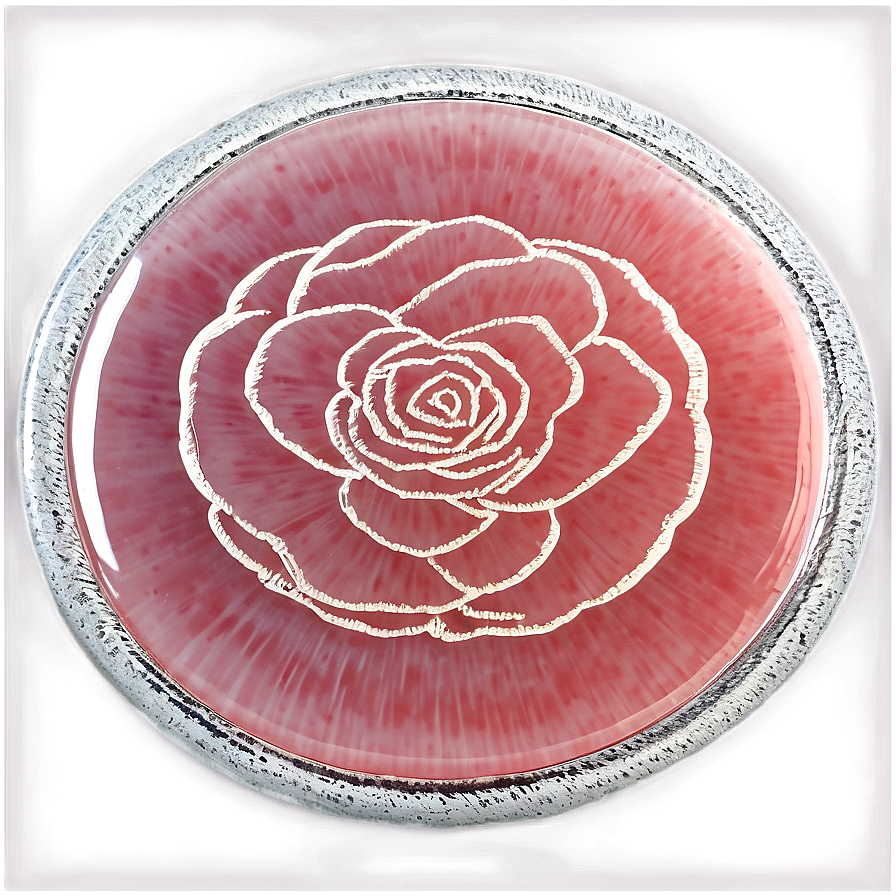 Engraved Rose Quartz Coaster Png 06272024