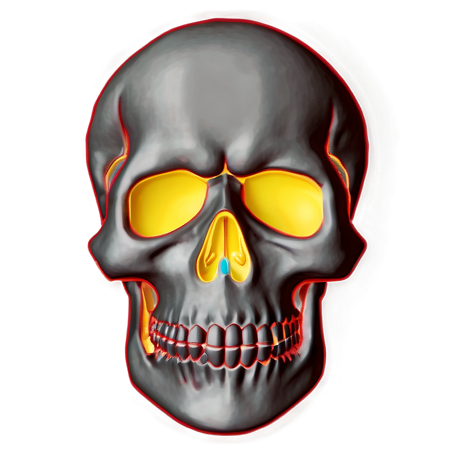 Engraved Skull Design Png D