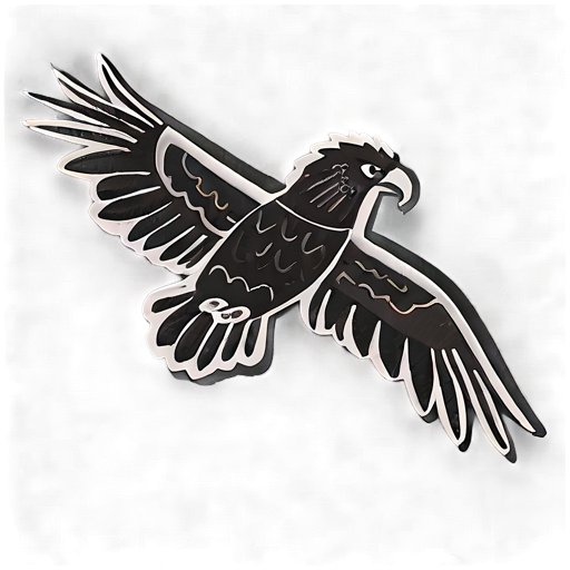 Engraved Style Eagle Illustration Png A