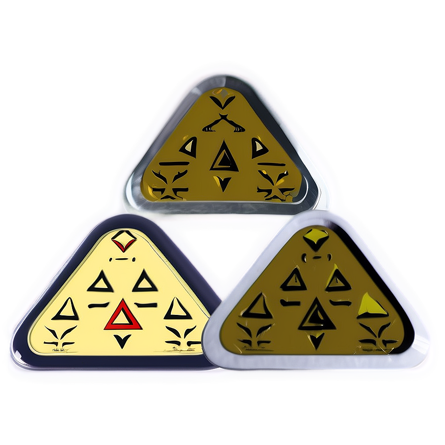 Engraved Triforce Plate Png 05242024