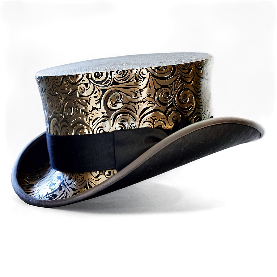 Engraved Vintage Top Hat Png Vvr