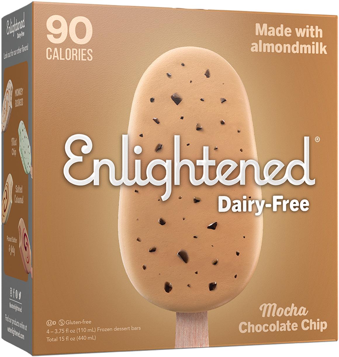 Enlightened Dairy Free Mocha Chocolate Chip Ice Cream Bar