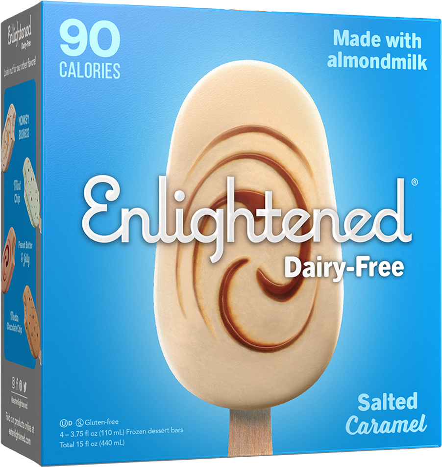 Enlightened Dairy Free Salted Caramel Ice Cream Bar