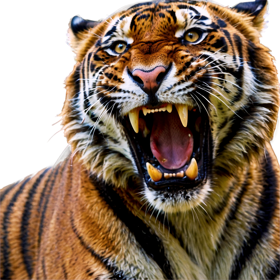 Enraged Tiger Close-up Png 58