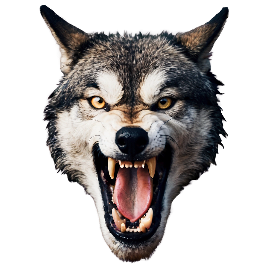 Enraged Wolf Face Expression Png Gwc