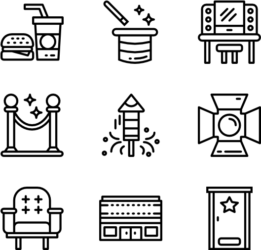 Entertainment icon set PNG image with a transparent background, free high-resolution download