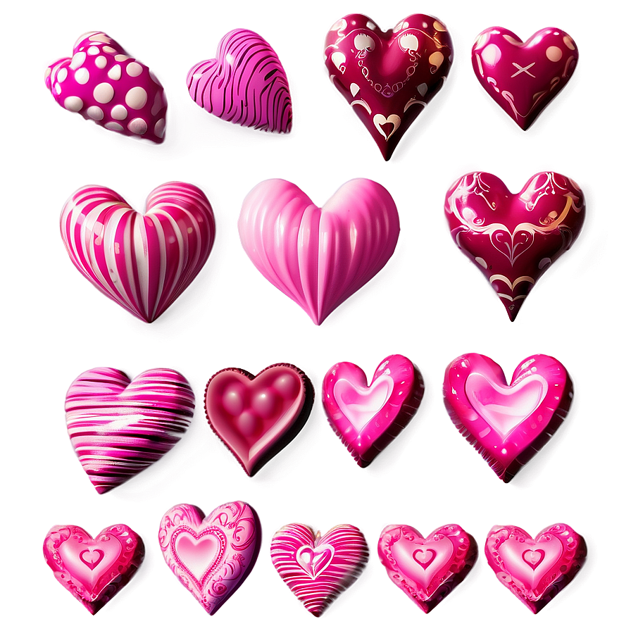 Enthralling Pink Hearts Png 06122024