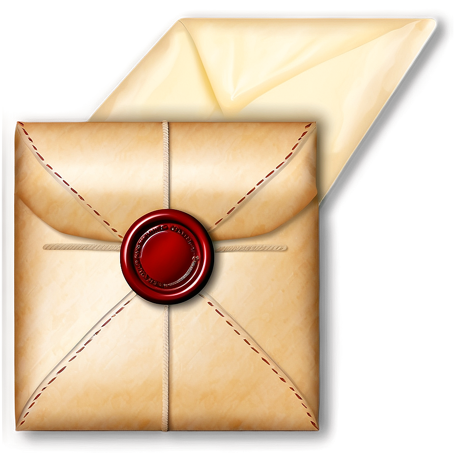 Envelope with Wax Seal PNG vax PNG with transparent background