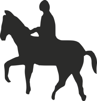 Equestrian Silhouette Graphic PNG with transparent background