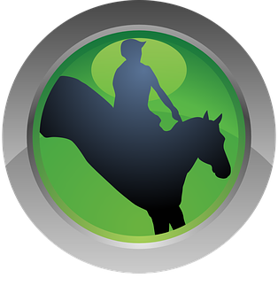 Equestrian Silhouette Icon PNG with transparent background