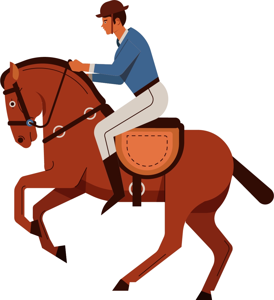 Equestrianin Action Illustration