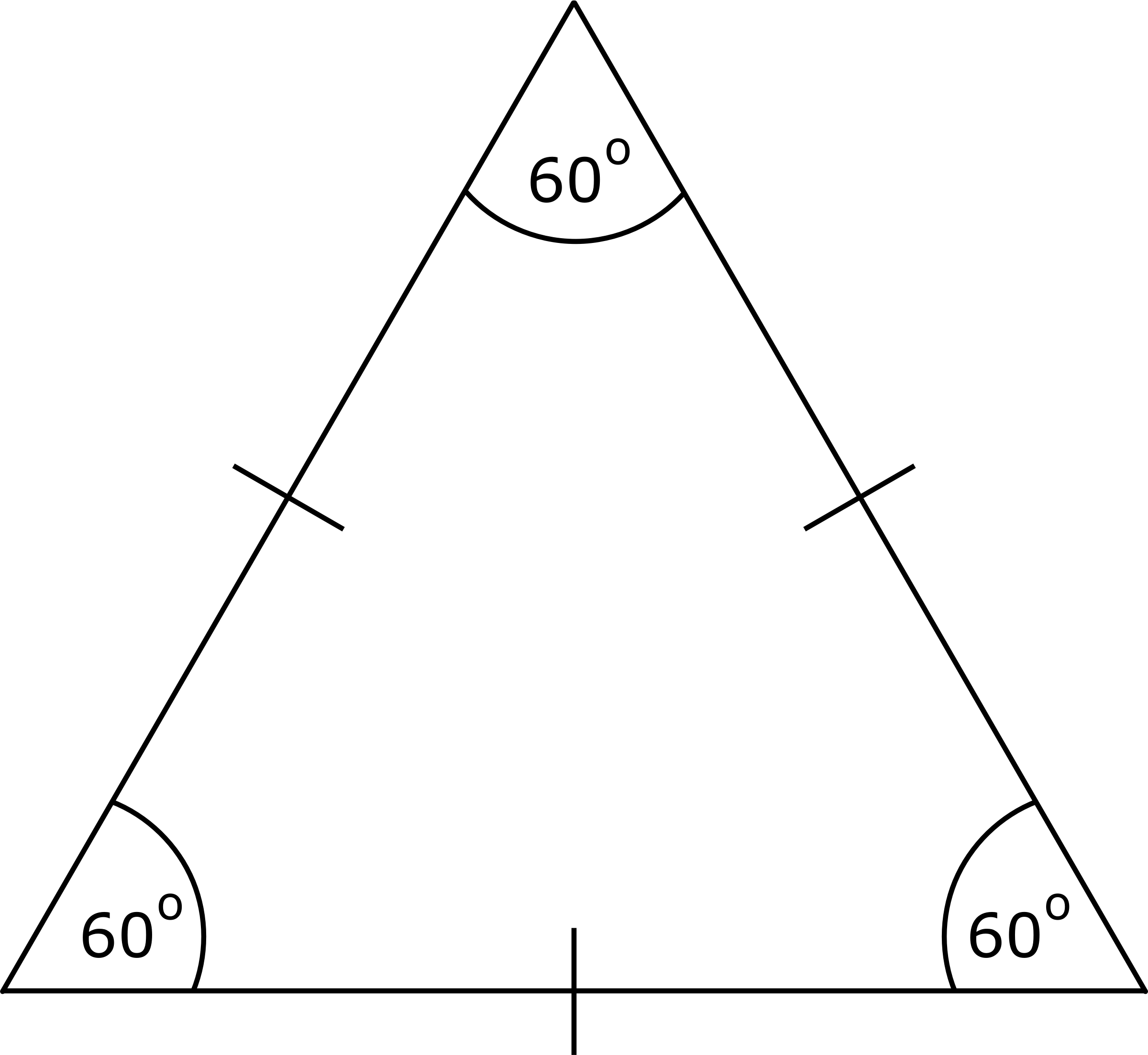 Equilateral Triangle60 Degrees Angles