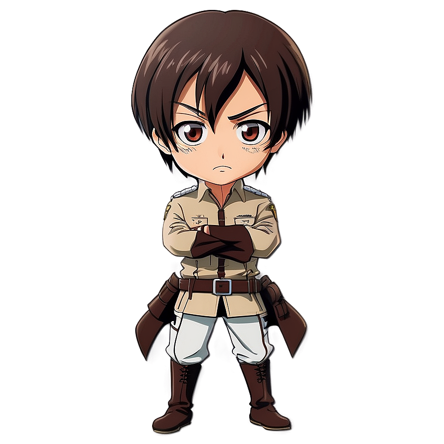 Eren Yeager Chibi Version PNG 32 PNG with transparent background